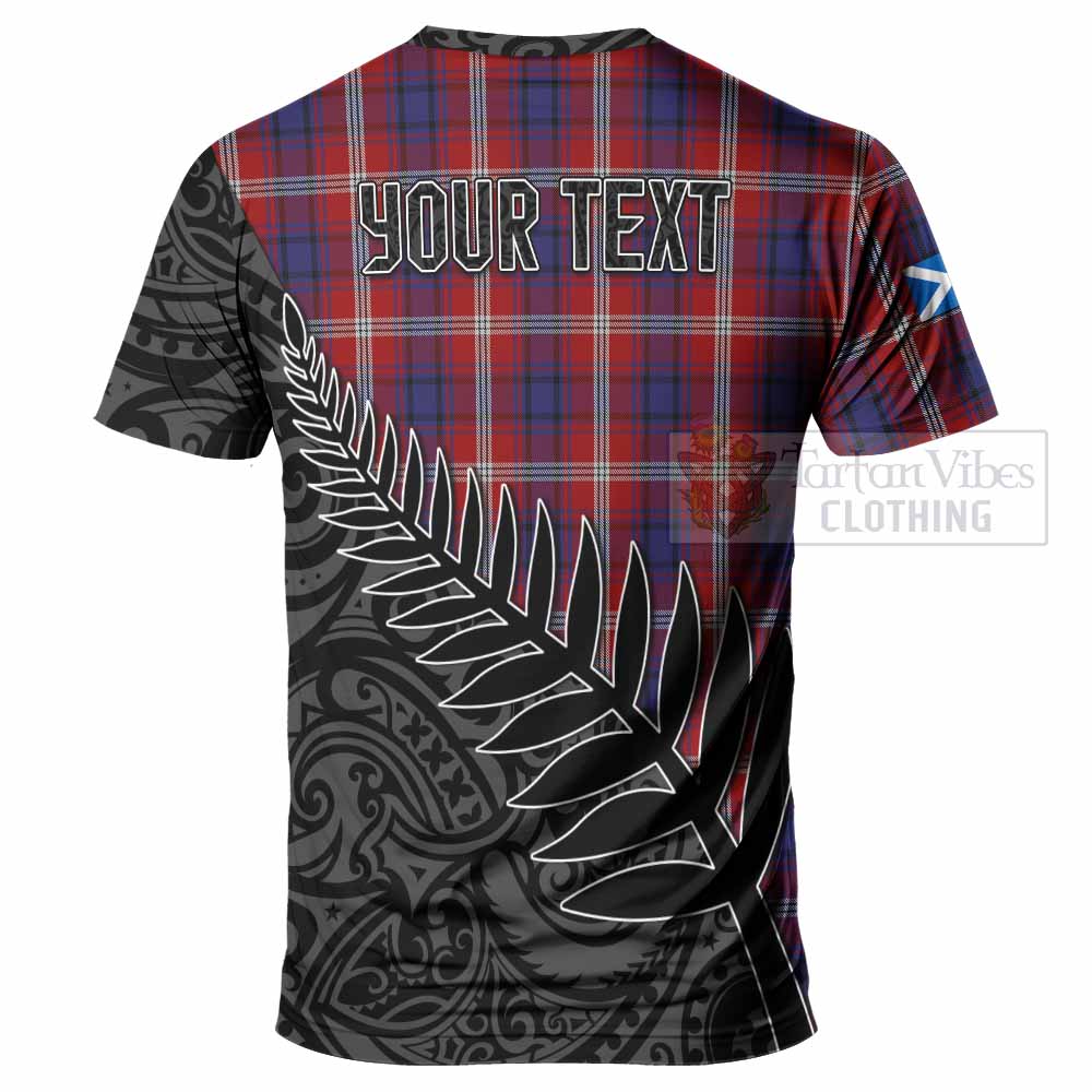 Tartan Vibes Clothing Ainslie Crest Tartan T-Shirt with New Zealand Silver Fern Half Style