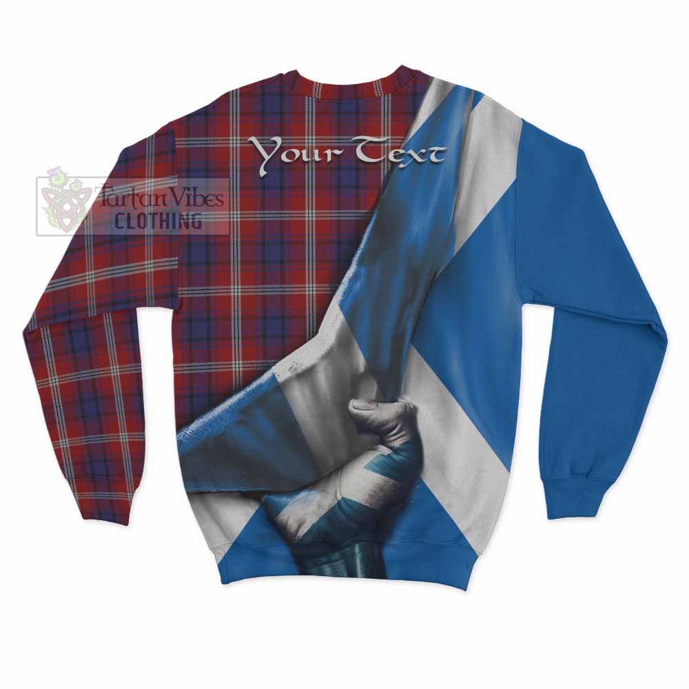 Tartan Vibes Clothing Ainslie Tartan Sweatshirt with Family Crest Scotland Patriotic Style