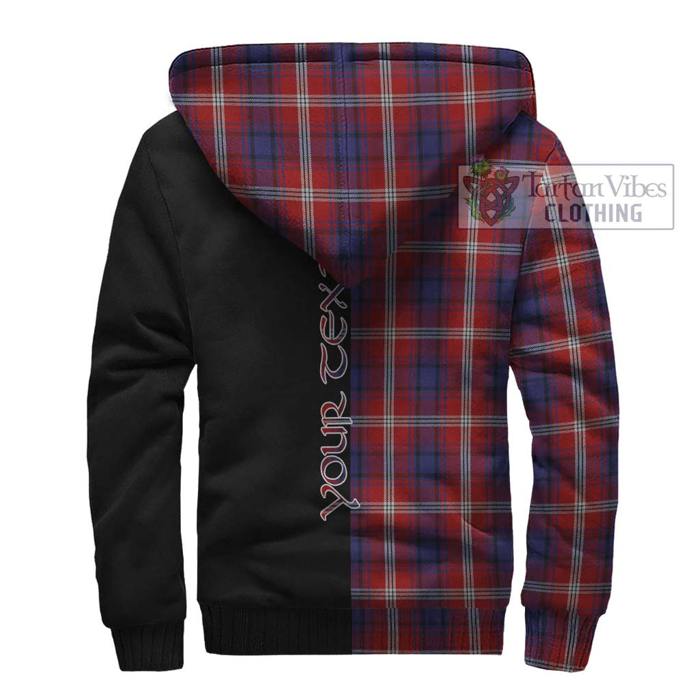 Ainslie Tartan Sherpa Hoodie with Family Crest and Half Of Me Style - Tartanvibesclothing Shop