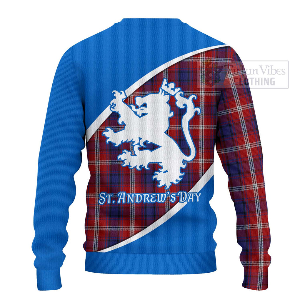 Tartan Vibes Clothing Ainslie Family Crest Tartan Knitted Sweater Celebrate Saint Andrew's Day in Style