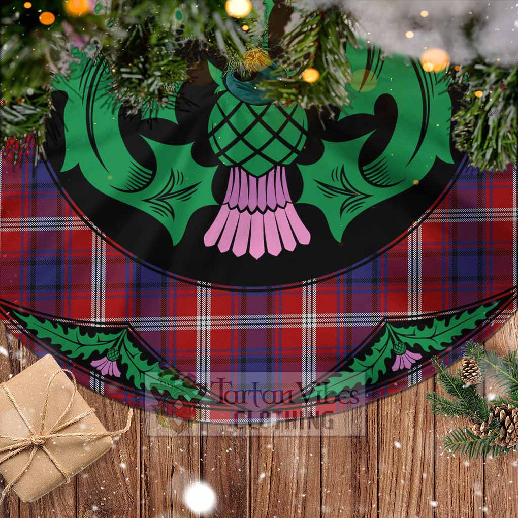 Tartan Vibes Clothing Ainslie Tartan Christmas Tree Skirt Scottish Thistle Style