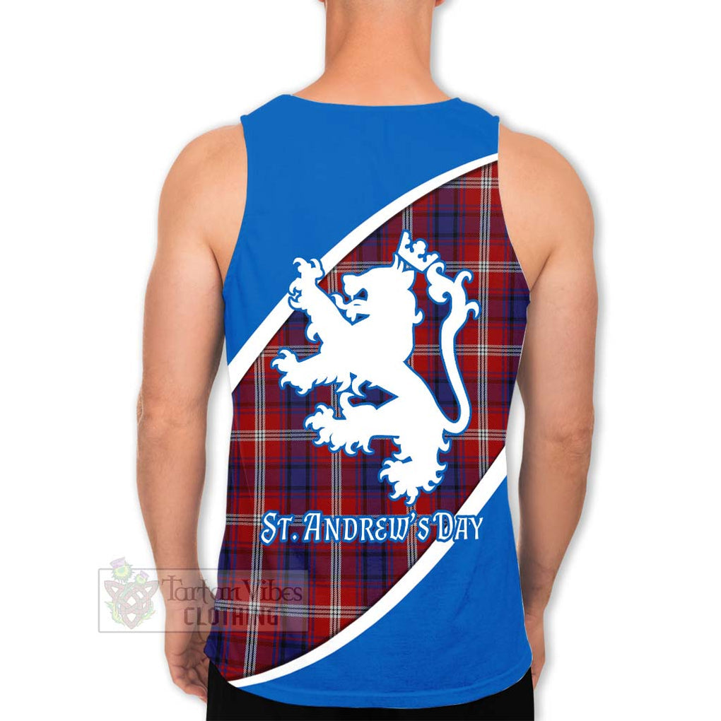 Tartan Vibes Clothing Ainslie Family Crest Tartan Men's Tank Top Celebrate Saint Andrew's Day in Style