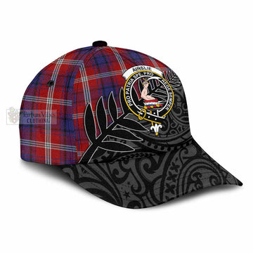 Ainslie Crest Tartan Classic Cap with New Zealand Silver Fern Half Style