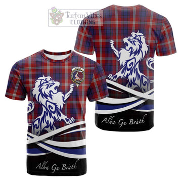 Ainslie Tartan Cotton T-shirt with Alba Gu Brath Regal Lion Emblem