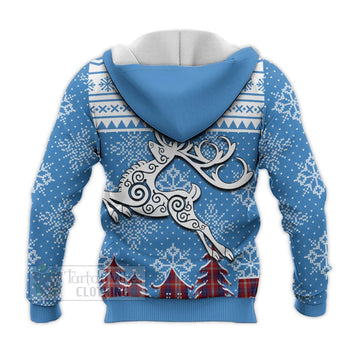 Ainslie Clan Christmas Knitted Hoodie Celtic Reindeer Style