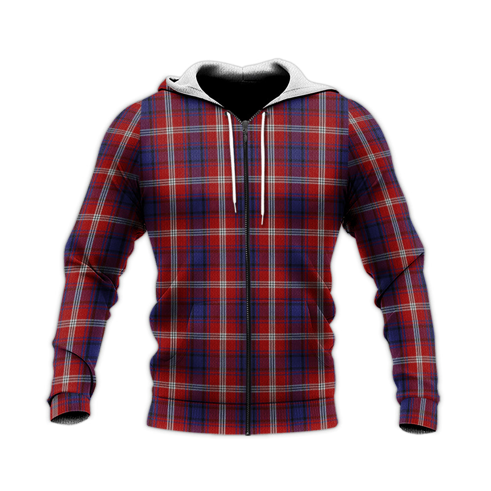 Ainslie Tartan Knitted Hoodie Unisex Knitted Zip Hoodie - Tartanvibesclothing