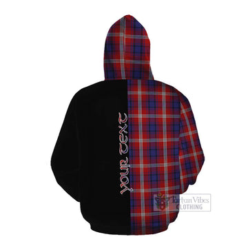 Ainslie Tartan Cotton Hoodie with Family Crest and Half Of Me Style