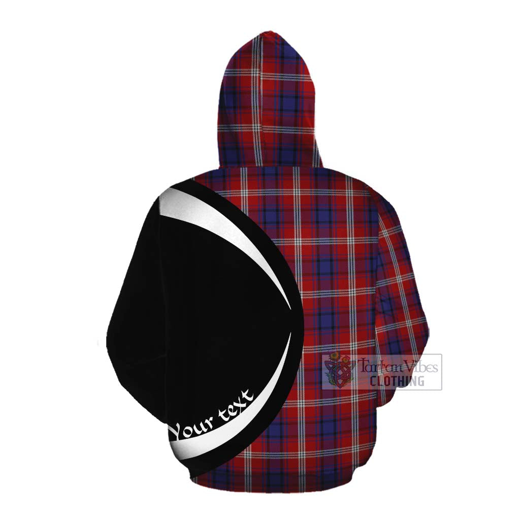 Tartan Vibes Clothing Ainslie Tartan Cotton Hoodie with Family Crest Circle Style