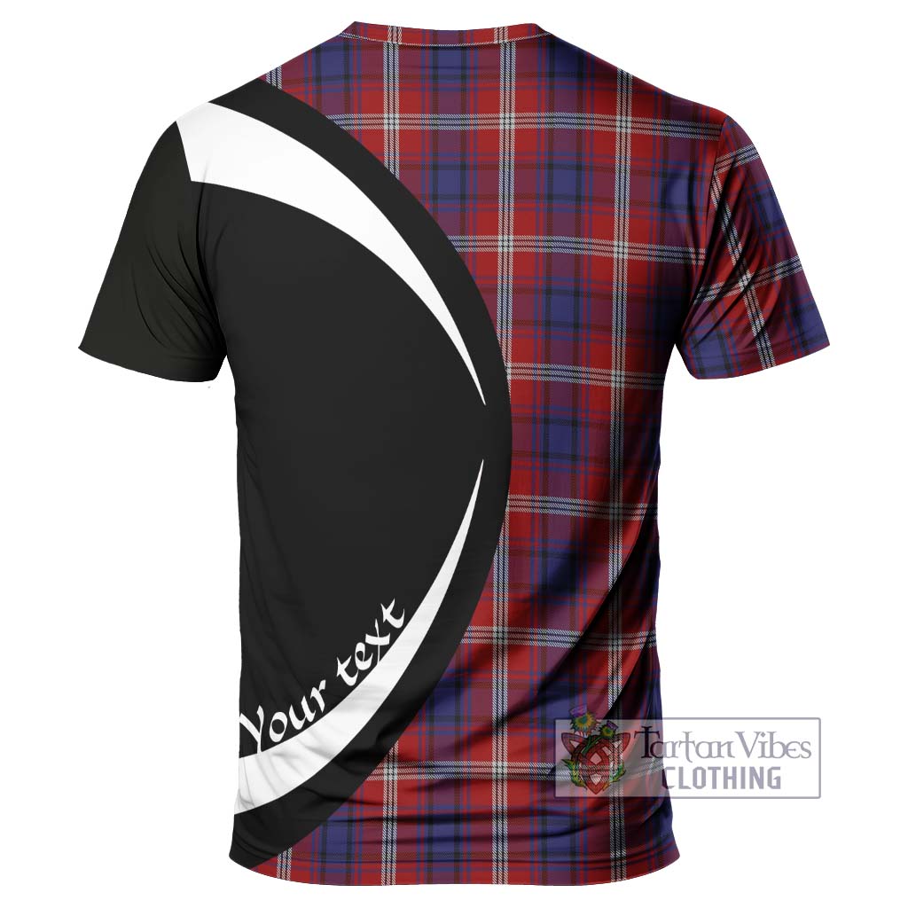 Tartan Vibes Clothing Ainslie Tartan T-Shirt with Family Crest Circle Style