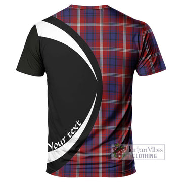 Ainslie Tartan T-Shirt with Family Crest Circle Style