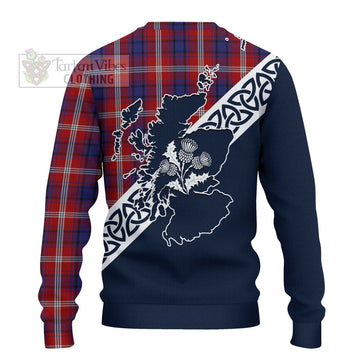 Ainslie Tartan Ugly Sweater Featuring Thistle and Scotland Map