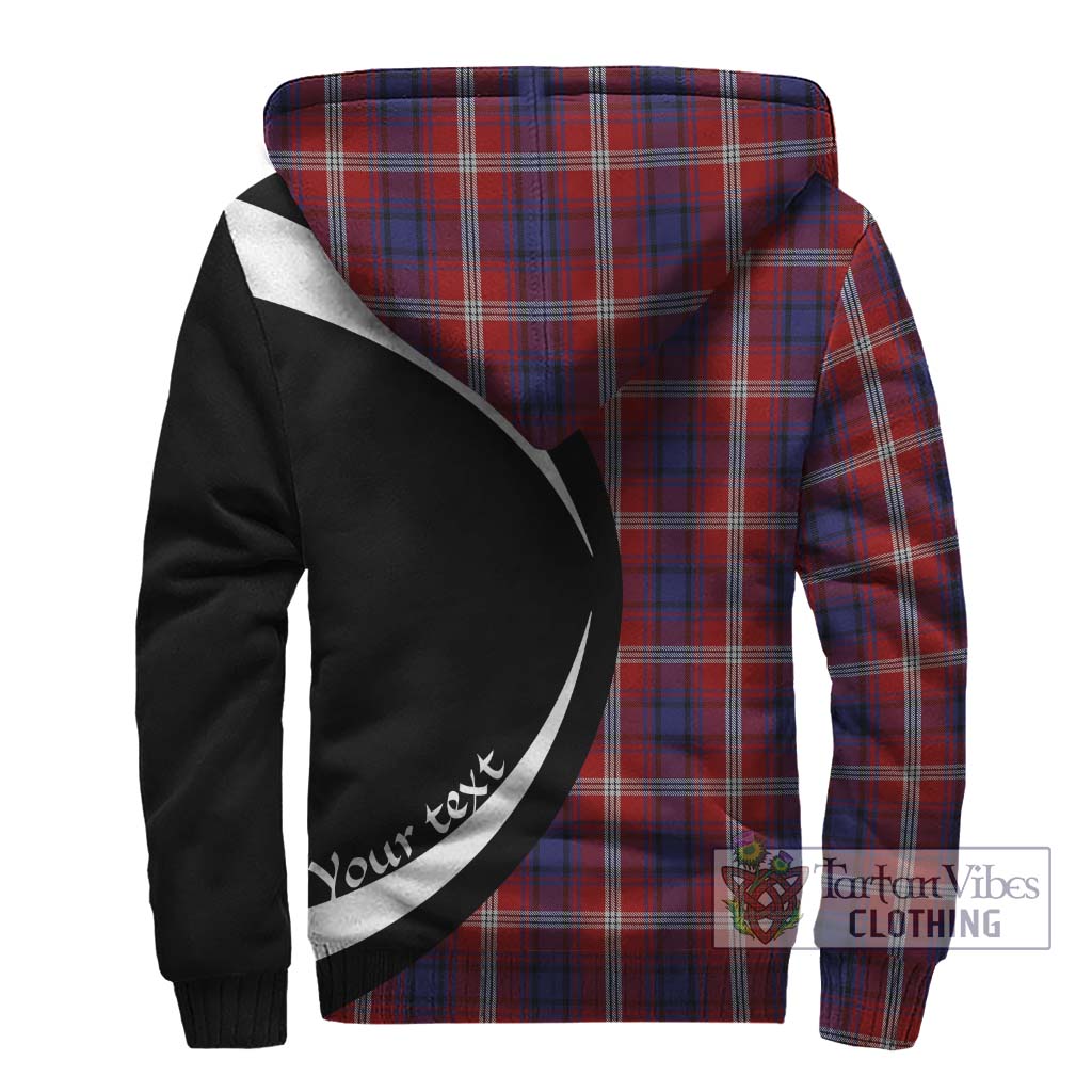 Ainslie Tartan Sherpa Hoodie with Family Crest Circle Style - Tartan Vibes Clothing