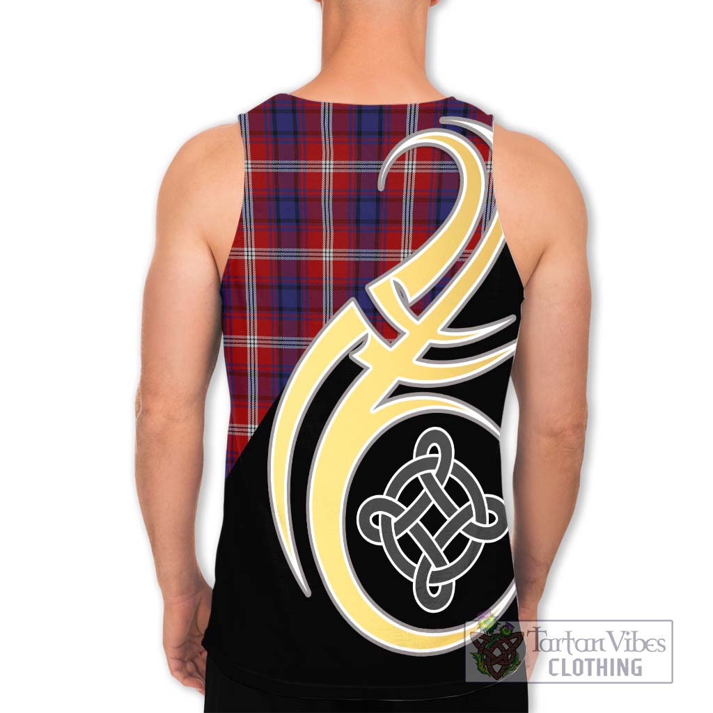 Ainslie Tartan Men's Tank Top with Family Crest and Celtic Symbol Style - Tartan Vibes Clothing