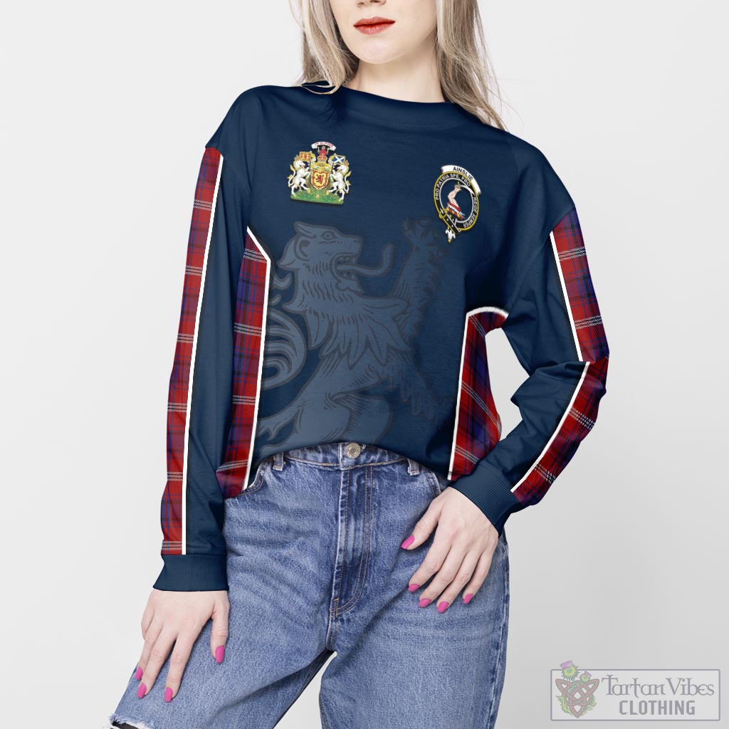 Tartan Vibes Clothing Ainslie Tartan Sweater with Family Crest and Lion Rampant Vibes Sport Style