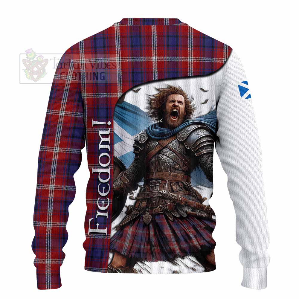 Tartan Vibes Clothing Ainslie Crest Tartan Knitted Sweater Inspired by the Freedom of Scottish Warrior