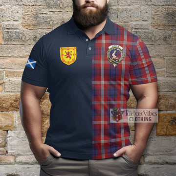 Ainslie Tartan Polo Shirt Alba with Scottish Lion Royal Arm Half Style