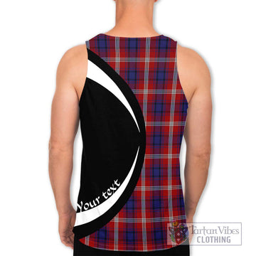 Ainslie Tartan Men's Tank Top with Family Crest Circle Style