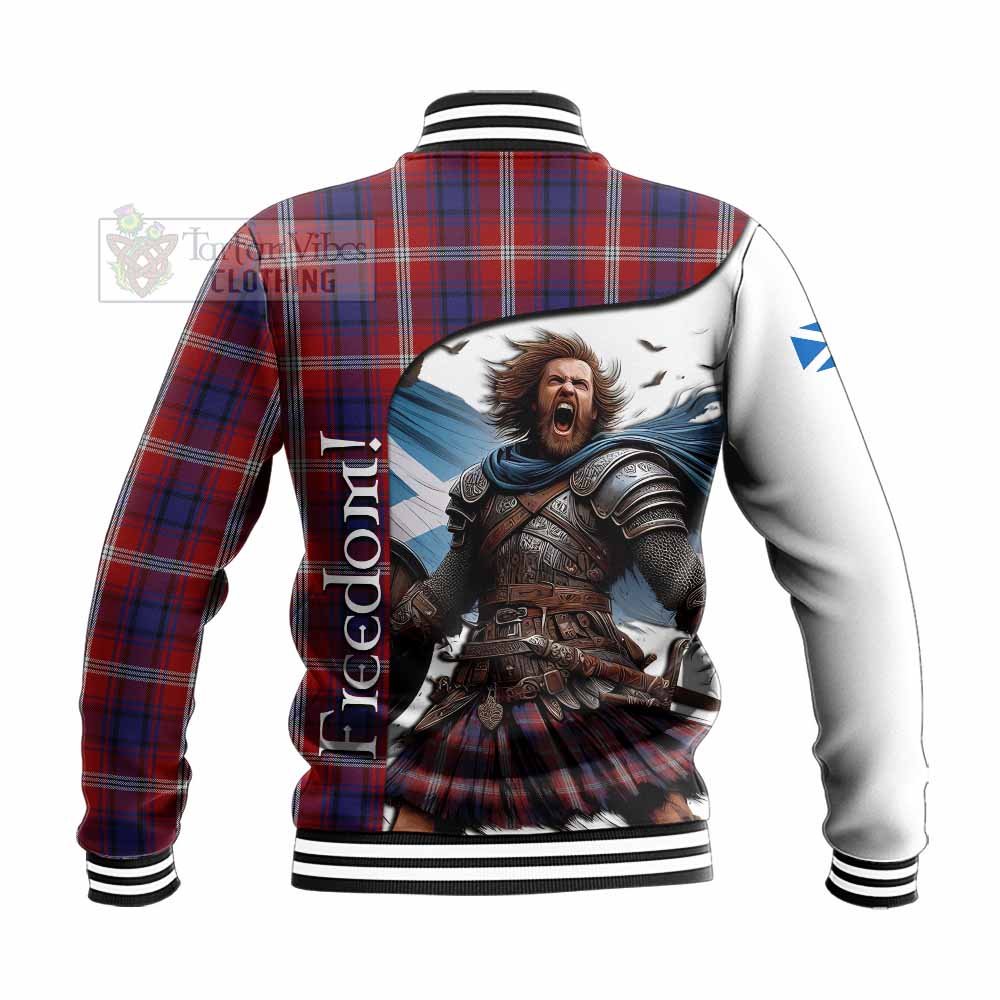 Tartan Vibes Clothing Ainslie Crest Tartan Baseball Jacket Inspired by the Freedom of Scottish Warrior