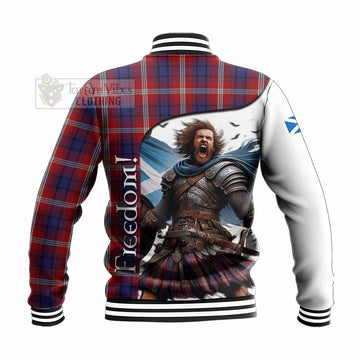 Ainslie Crest Tartan Baseball Jacket Inspired by the Freedom of Scottish Warrior