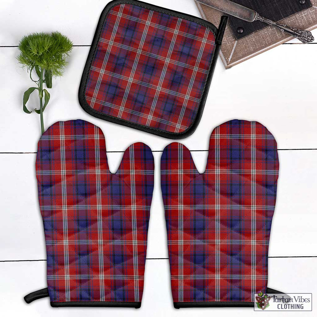 Ainslie Tartan Combo Oven Mitt & Pot-Holder Combo 1 Oven Mitt & 1 Pot-Holder Black - Tartan Vibes Clothing