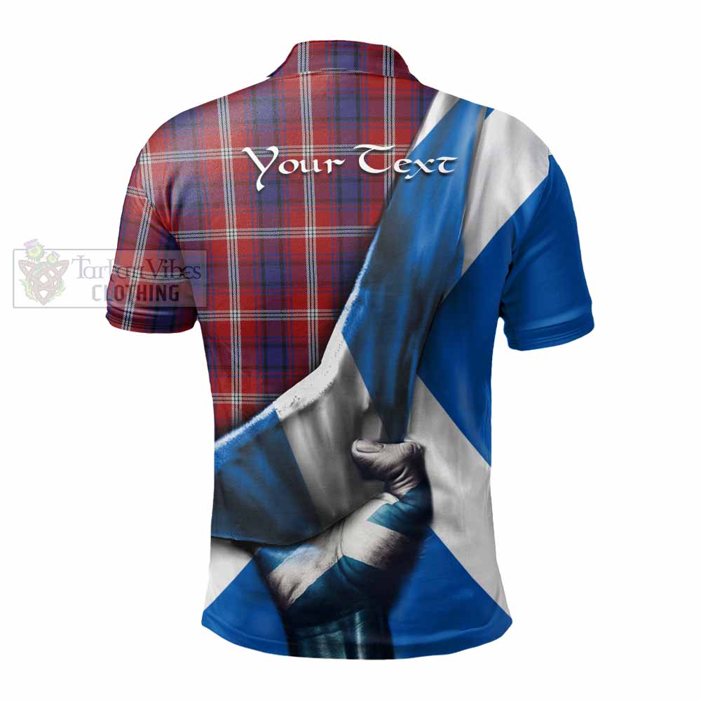 Tartan Vibes Clothing Ainslie Tartan Polo Shirt with Family Crest Scotland Patriotic Style