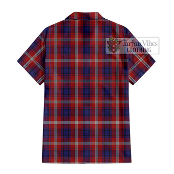 Ainslie Tartan Short Sleeve Button Shirt with Family Crest DNA In Me Style