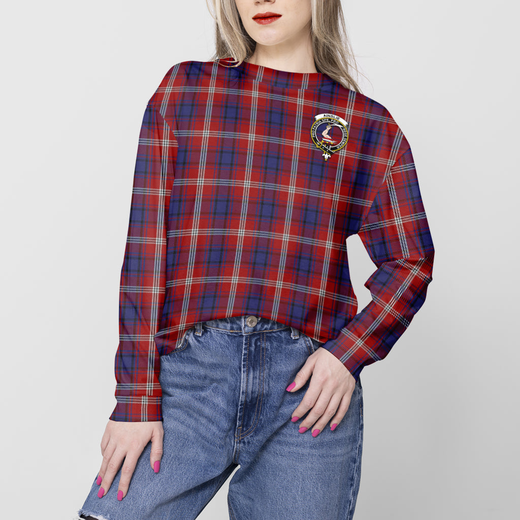 Ainslie Tartan Sweatshirt with Family Crest - Tartan Vibes Clothing