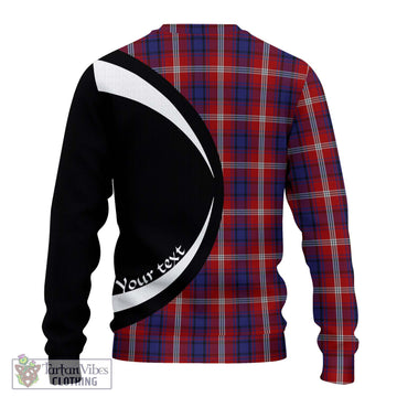 Ainslie Tartan Ugly Sweater with Family Crest Circle Style