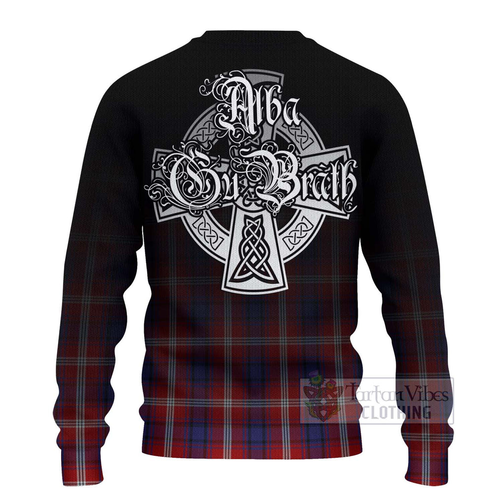 Tartan Vibes Clothing Ainslie Tartan Knitted Sweater Featuring Alba Gu Brath Family Crest Celtic Inspired