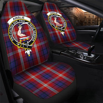 Ainslie Tartan Car Seat Cover with Family Crest