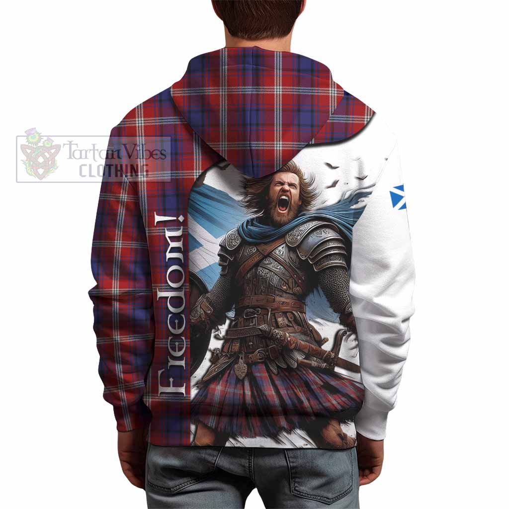 Tartan Vibes Clothing Ainslie Crest Tartan Hoodie Inspired by the Freedom of Scottish Warrior