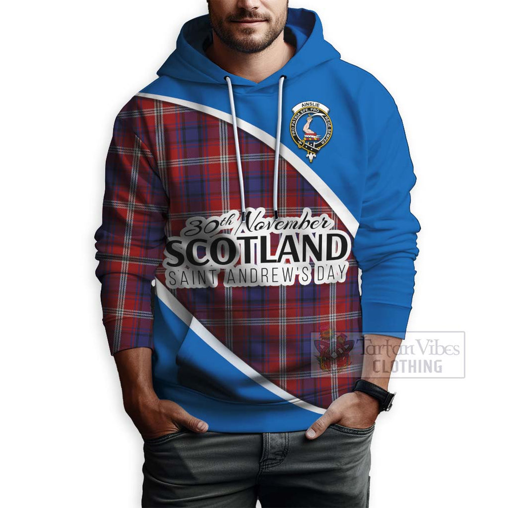 Tartan Vibes Clothing Ainslie Family Crest Tartan Hoodie Celebrate Saint Andrew's Day in Style