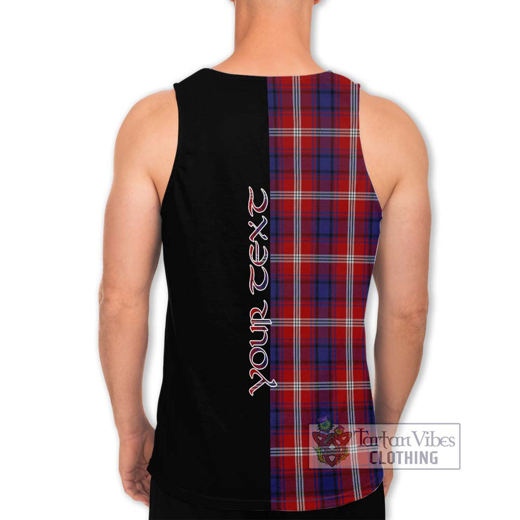 Ainslie Tartan Men's Tank Top with Family Crest and Half Of Me Style - Tartanvibesclothing Shop