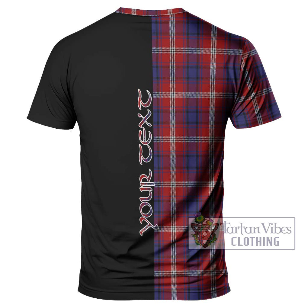 Ainslie Tartan T-Shirt with Family Crest and Half Of Me Style - Tartanvibesclothing Shop