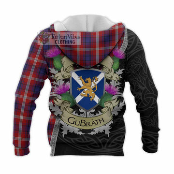 Ainslie Tartan Family Crest Knitted Hoodie Lion Rampant Royal Thistle Shield Celtic Inspired - Tartan Vibes Clothing