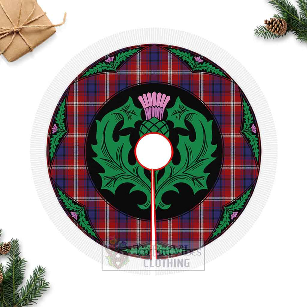 Tartan Vibes Clothing Ainslie Tartan Christmas Tree Skirt Scottish Thistle Style