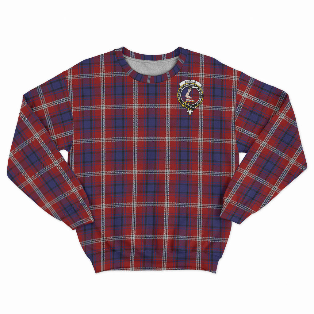 Ainslie Tartan Sweatshirt with Family Crest - Tartan Vibes Clothing