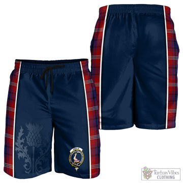 Ainslie Tartan Men's Shorts with Family Crest and Scottish Thistle Vibes Sport Style