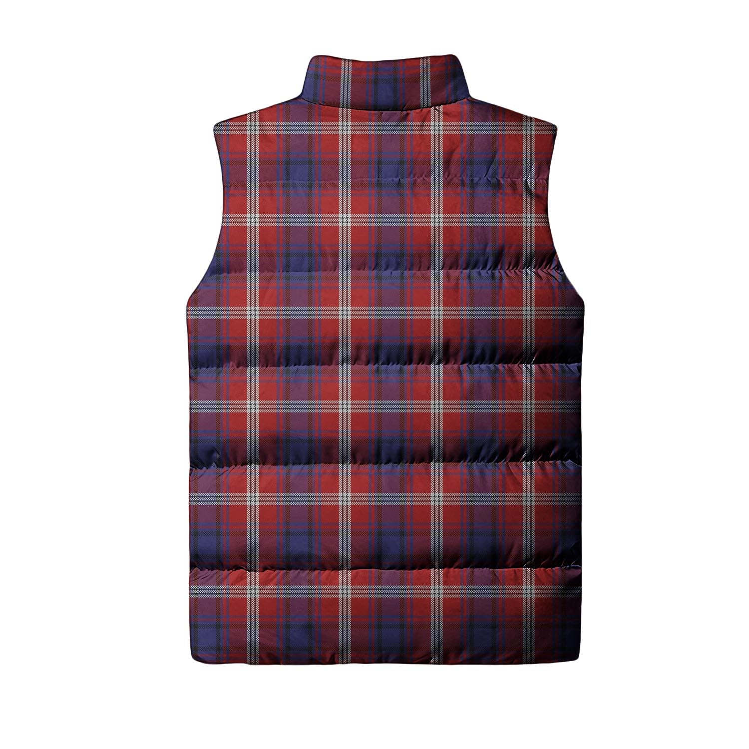 Ainslie Tartan Sleeveless Puffer Jacket with Family Crest - Tartanvibesclothing