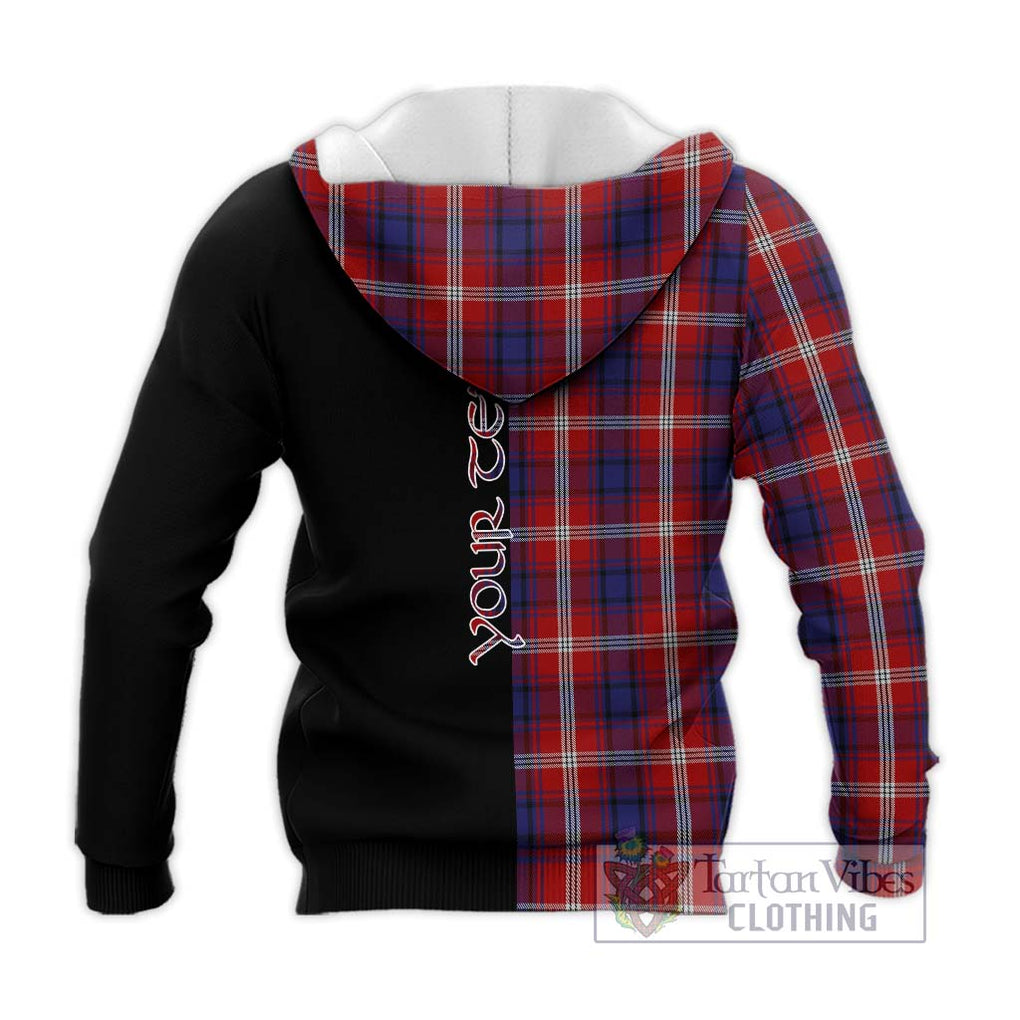 Ainslie Tartan Knitted Hoodie with Family Crest and Half Of Me Style - Tartanvibesclothing Shop