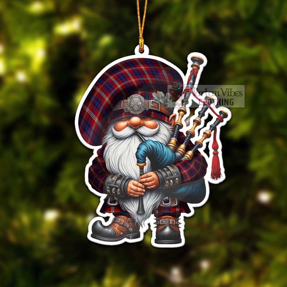 Tartan Vibes Clothing Ainslie Tartan Badpiper Gnome Christmas Ornament