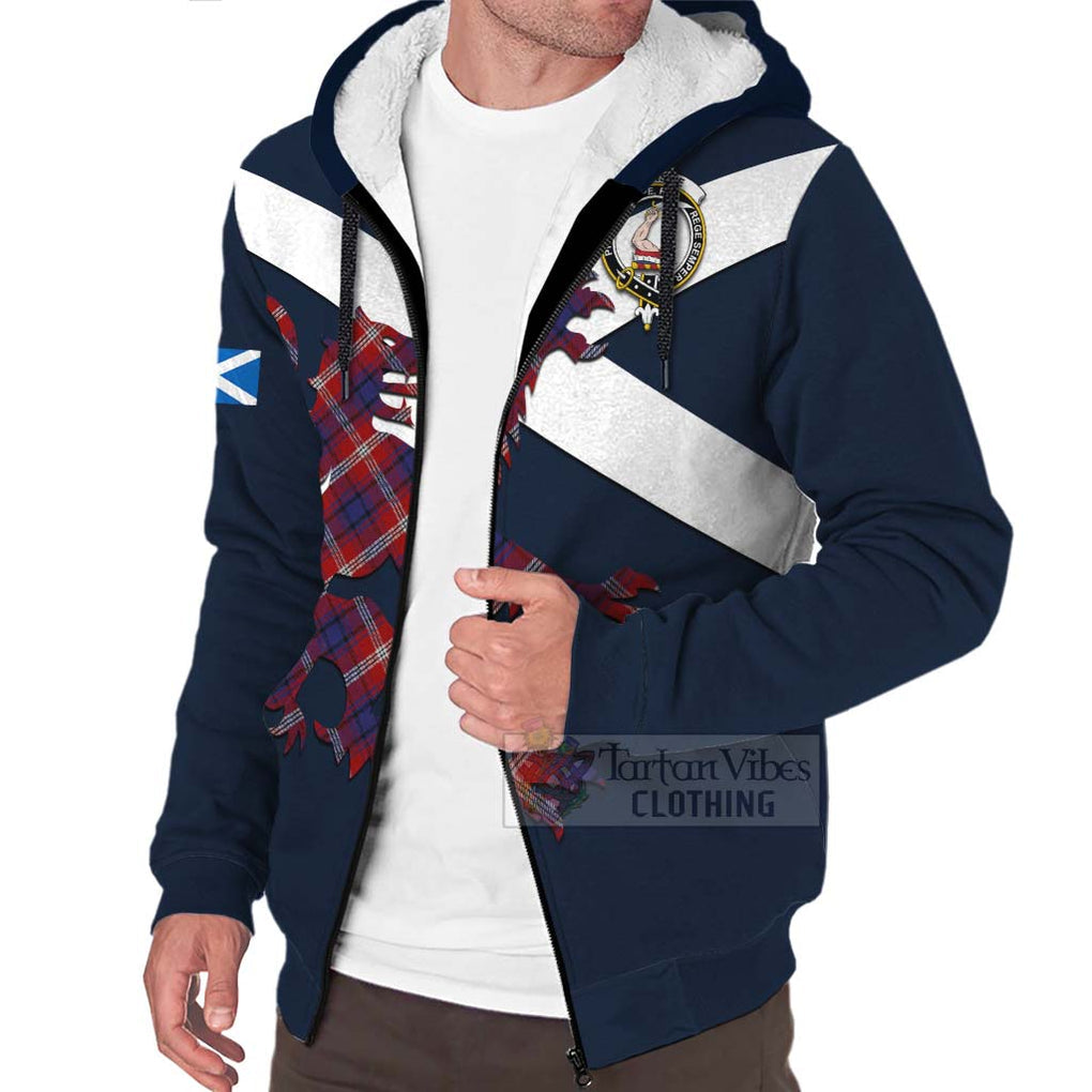 Tartan Vibes Clothing Ainslie Tartan Lion Rampant Sherpa Hoodie – Proudly Display Your Heritage with Alba Gu Brath and Clan Name