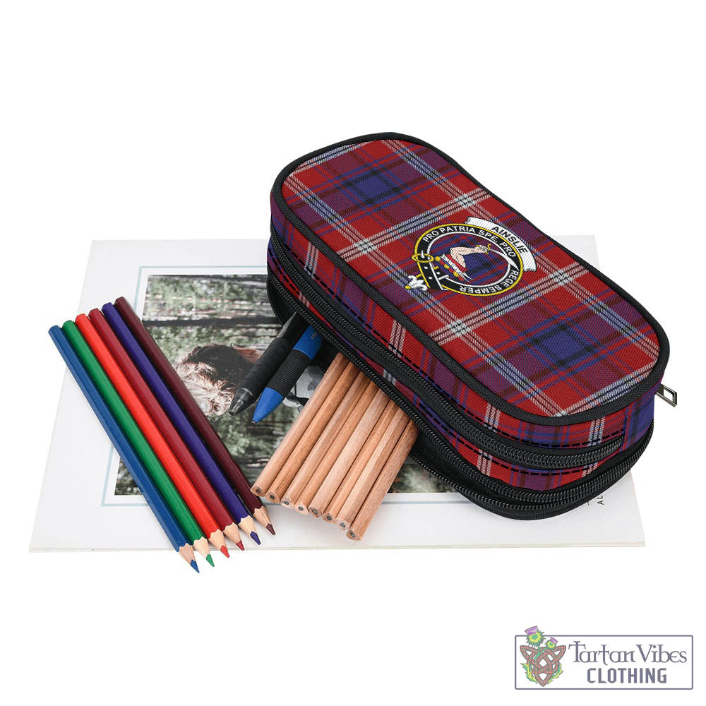 Tartan Vibes Clothing Ainslie Tartan Pen and Pencil Case with Family Crest