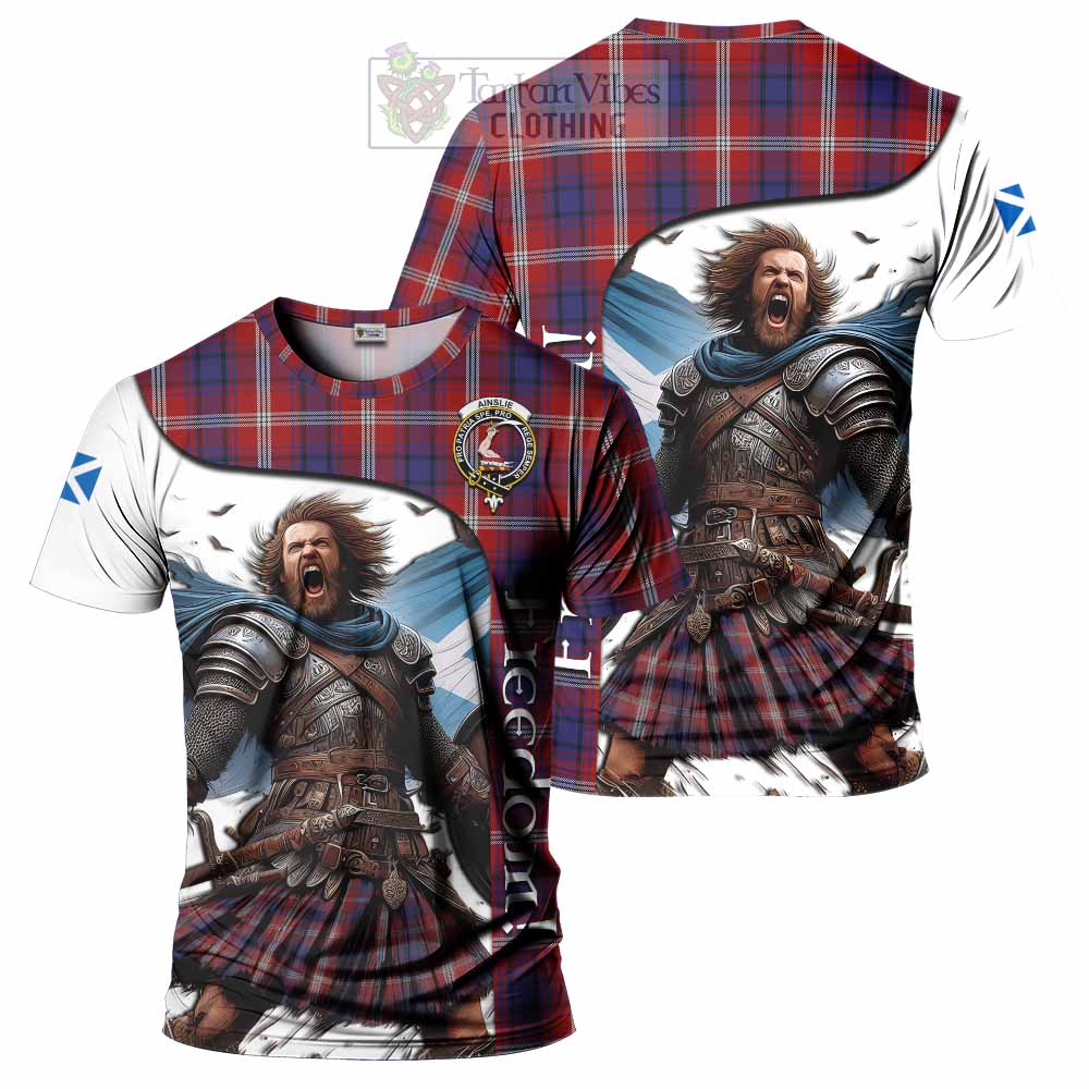 Ainslie Crest Tartan T-Shirt Inspired by the Freedom of Scottish Warrior