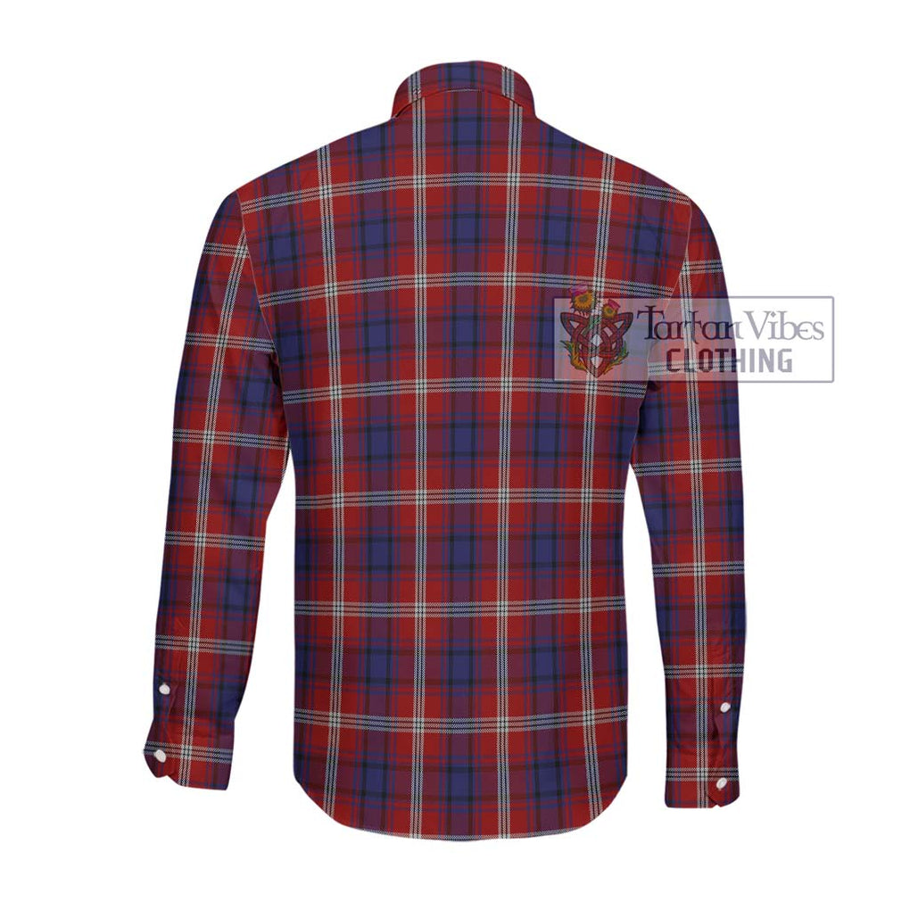 Ainslie Tartan Long Sleeve Button Shirt with Family Crest DNA In Me Style - Tartanvibesclothing Shop