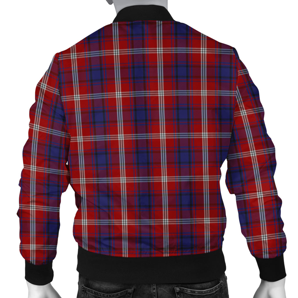 Ainslie Tartan Bomber Jacket with Family Crest - Tartanvibesclothing