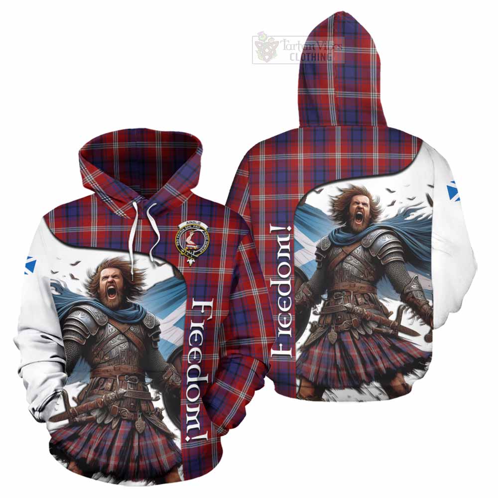 Tartan Vibes Clothing Ainslie Crest Tartan Hoodie Inspired by the Freedom of Scottish Warrior