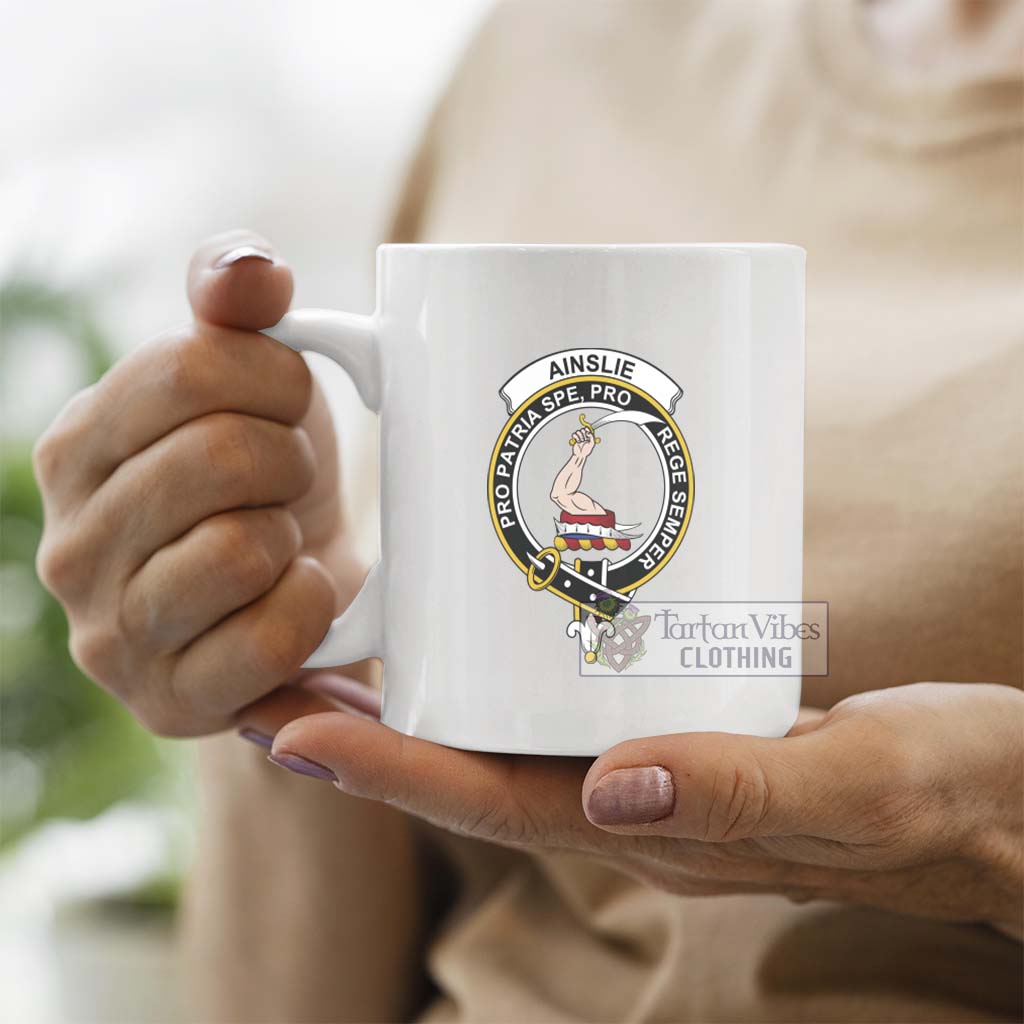 Ainslie Family Crest Ceramic Mug - 2D-tartanvibesclothing