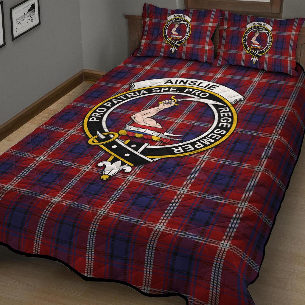 Ainslie Tartan Quilt Bed Set with Family Crest - Tartan Vibes Clothing