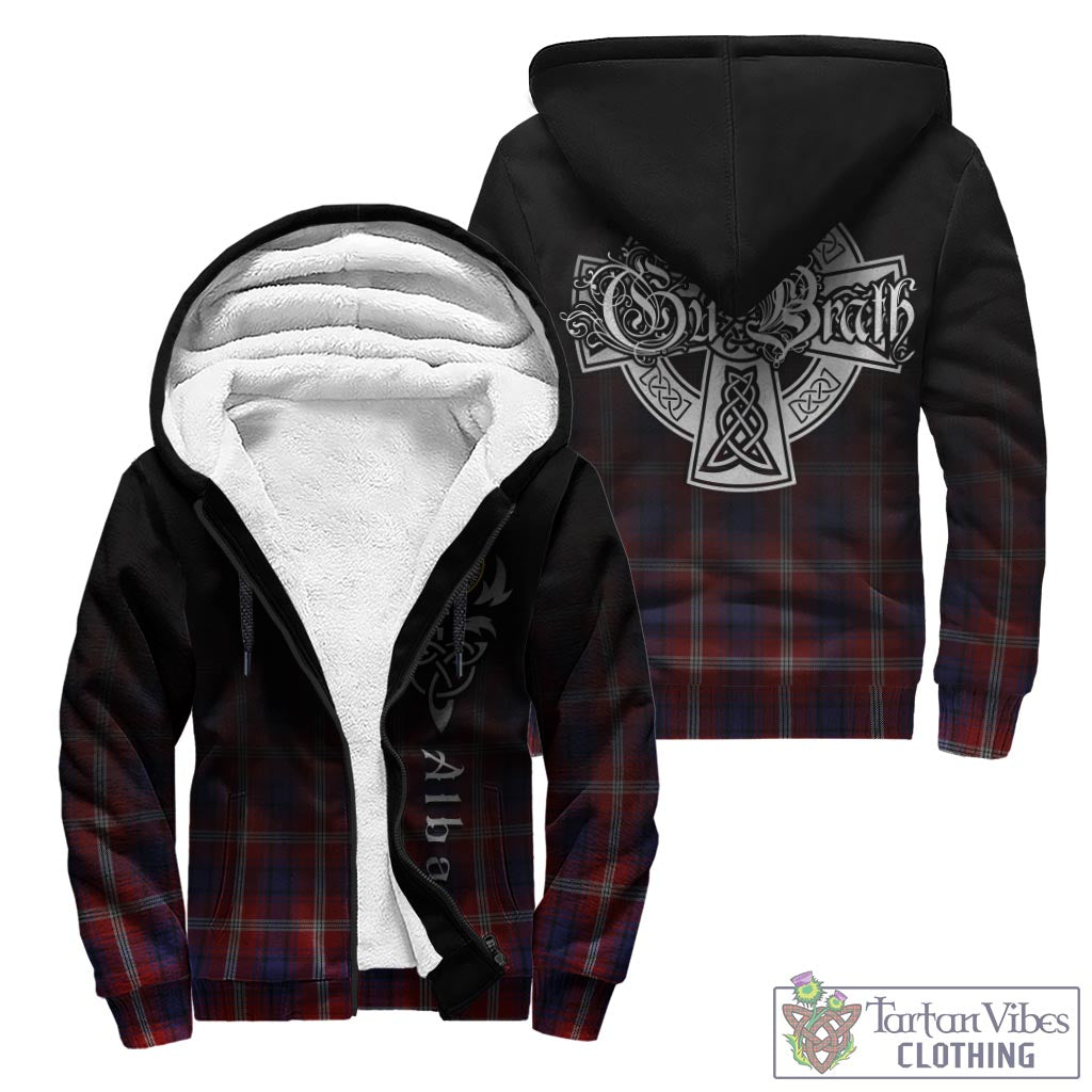 Tartan Vibes Clothing Ainslie Tartan Sherpa Hoodie Featuring Alba Gu Brath Family Crest Celtic Inspired